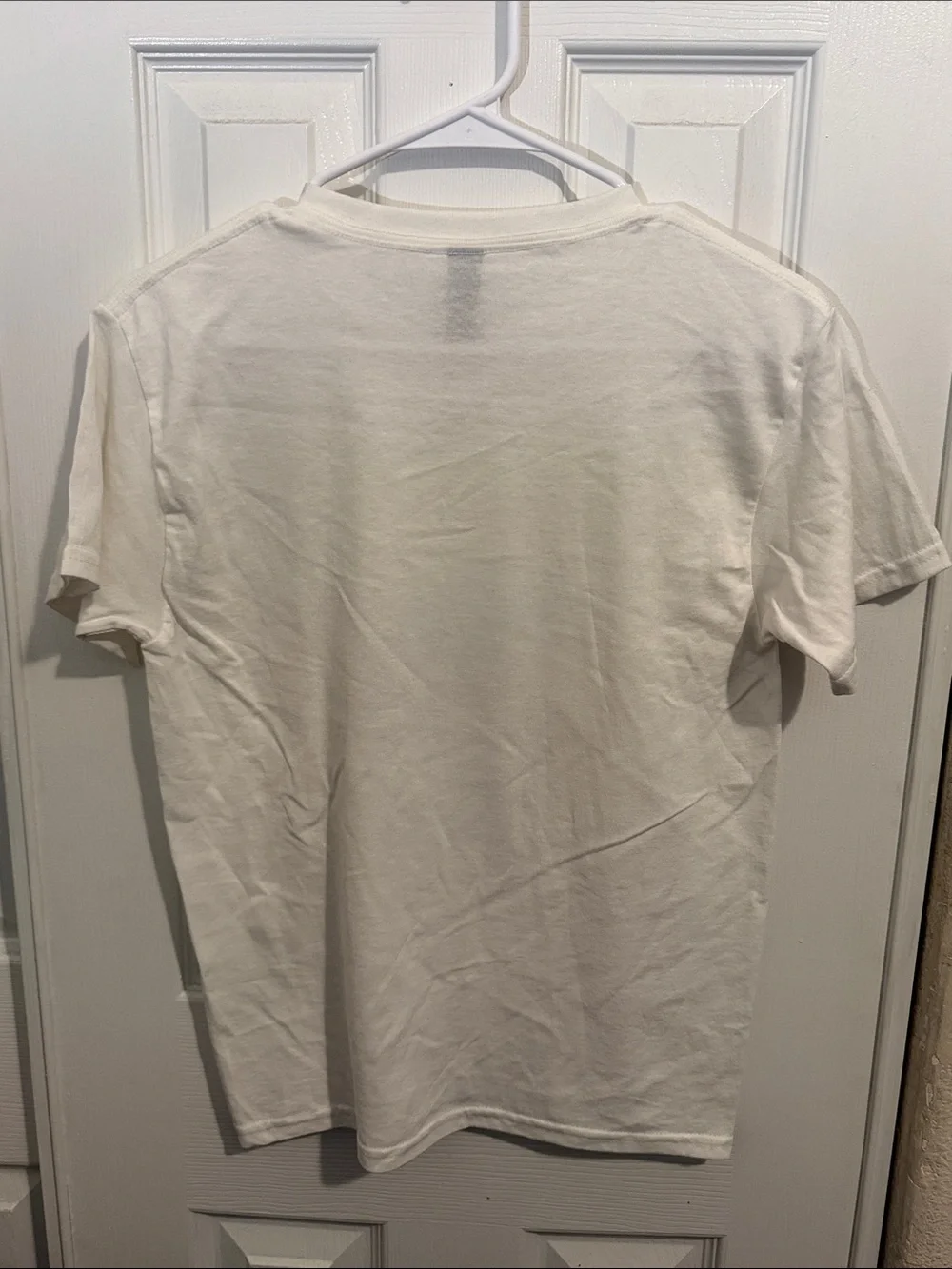 Gildan White Kids Tee with Blue Stitch Graphic - Picture 4 of 4